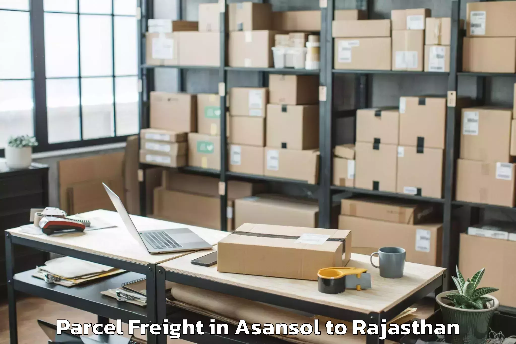 Hassle-Free Asansol to Udaipur Parcel Freight